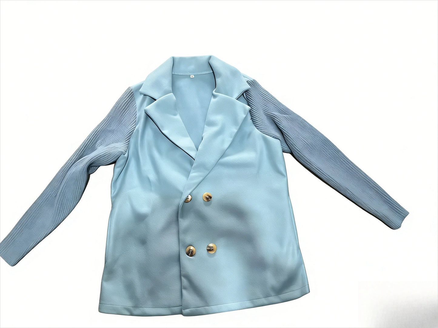 Nuova Collezione Primaverile: Blazer in Maglia con Maniche in Lana e Dettagli Lavorati a Maglia, Giacca Maglione Elegante da Donna