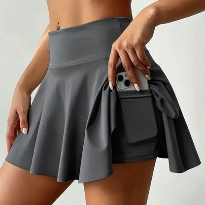 Falda de Cintura Alta de Color Sólido para Mujer, Ropa de Estar en Casa, Verano, Transpirable, Mini Falda Sensual, Secado Rápido, Cómoda